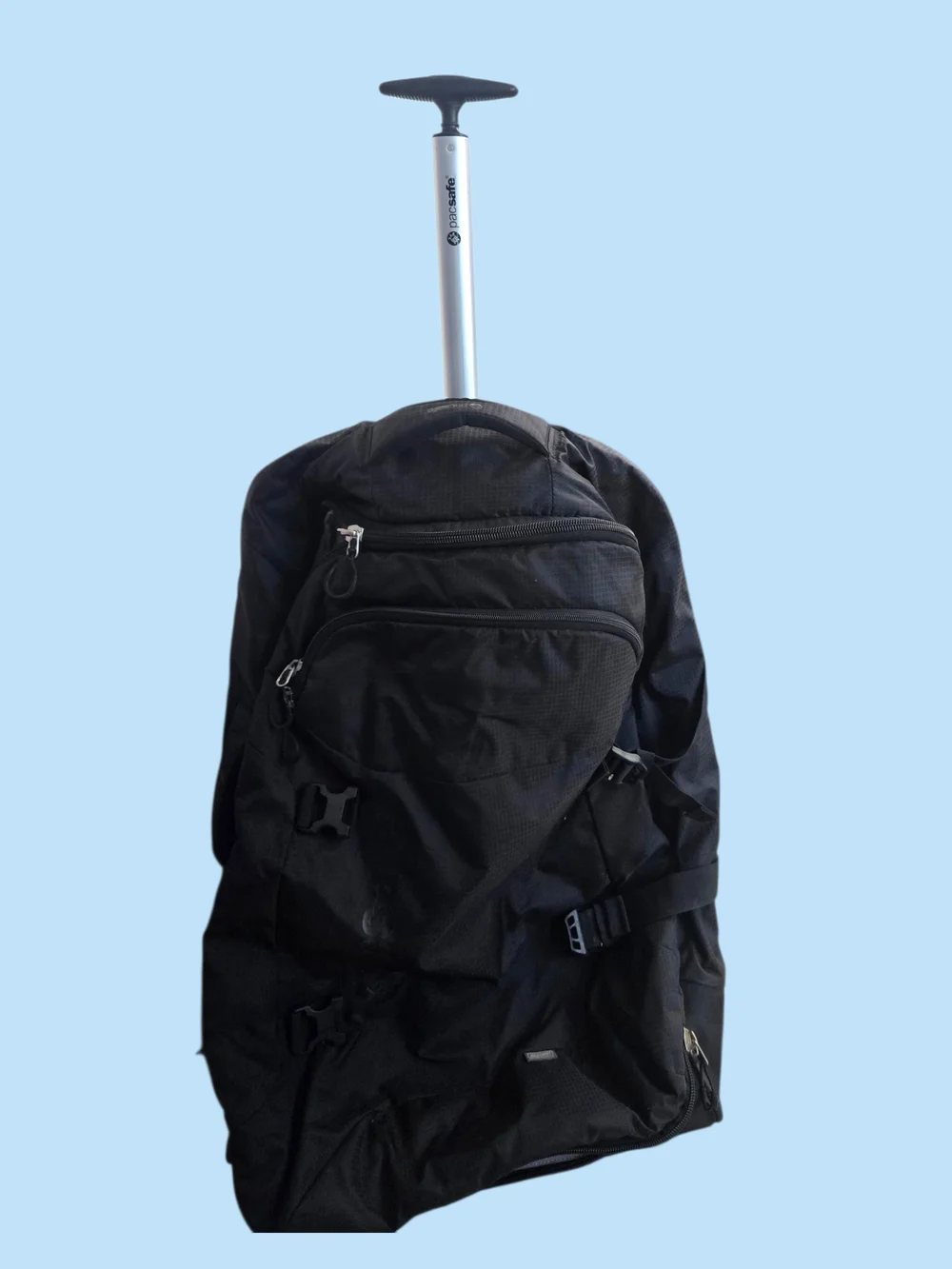 Black Rolling Backpack - Travel Carry-On